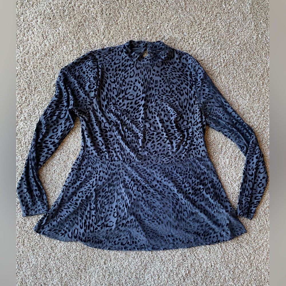 Accepting offers- Lane Bryant Leopard Print Sheer Long Sleeve Top